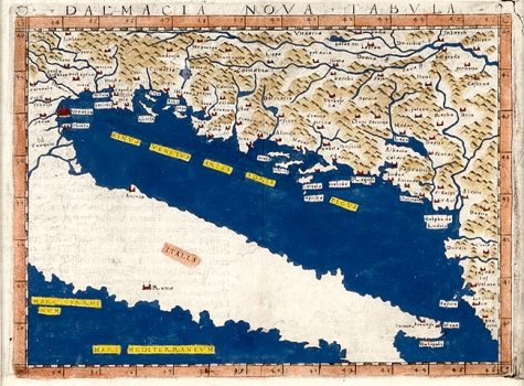 GASTALDI, GIACOMO JACOPO: NOVA KARTA DALMACIJE